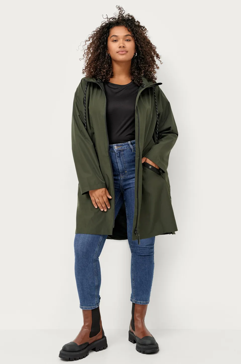 Zizzi Regnkläder > Regnkappa caKara Zip / Raincoat