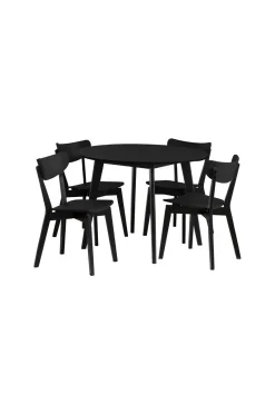 AC Design Furniture Matgrupper > Roxby matbordsset med bord och 4 stolar, 105x105x76 cm