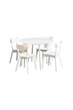 AC Design Furniture Matgrupper > Roxby rund matbordsset med bord och 4 stolar, Ø105x76 cm