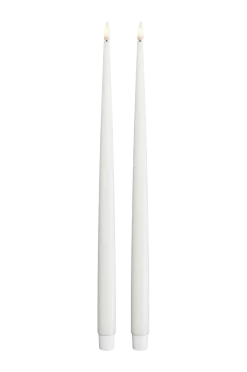 Clearance LED Taper Candle Shiny 2,2x38 cm 2 st Ljus & Doft