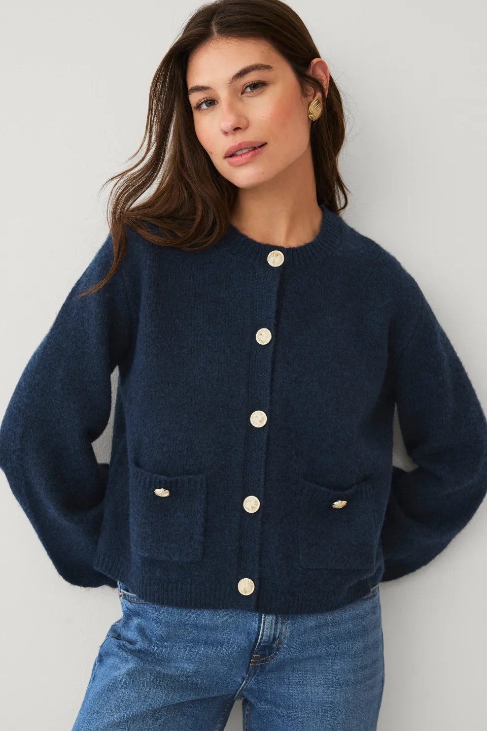 Online Coection Cardigan ed gudknappar Tröjor & Koftor