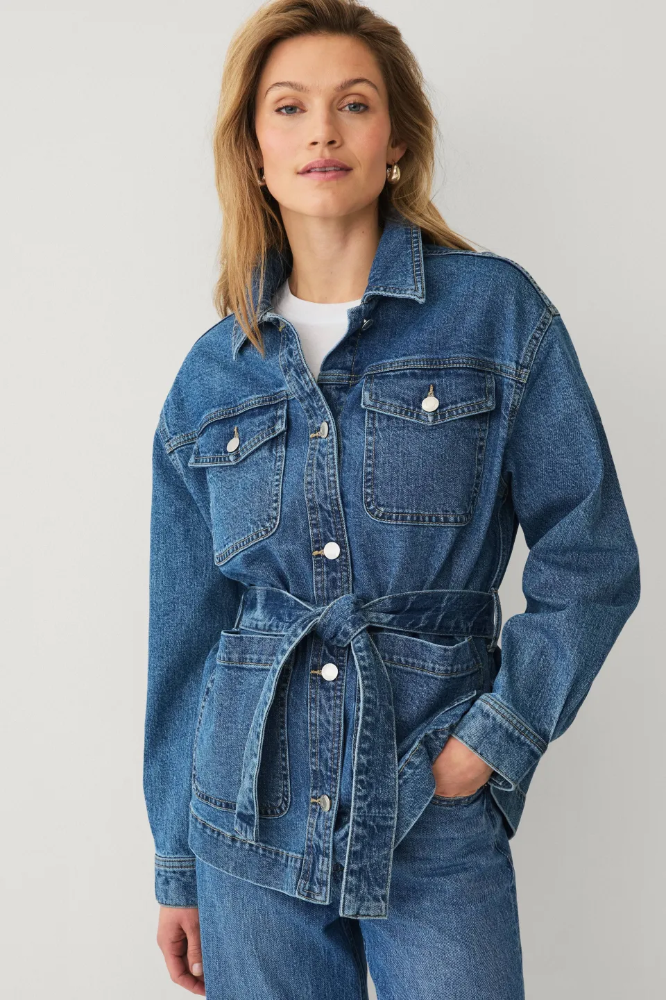 Discount Coection Jeanjacka ed knytkärp Jackor & Kappor
