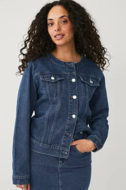 Hot Collection Jeansjacka med rundad hals Jackor & Kappor
