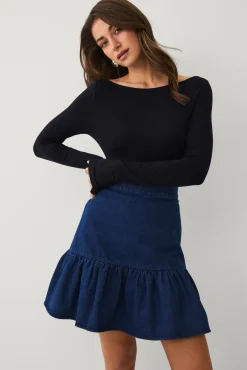 Ellos Kjolar > Collection Jeanskjol med volang