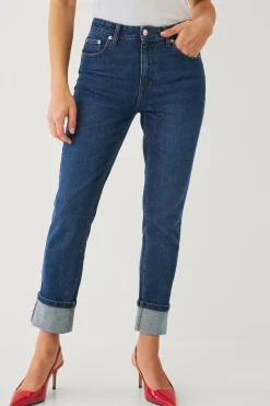 Best Collection Jeans Slim Straight Folded Jeans