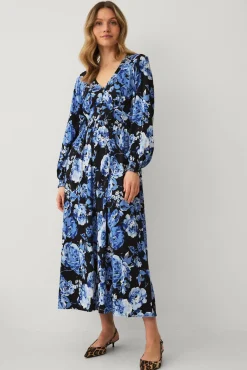 Hot Collection Maxiklänning med klädda knappar Klänningar