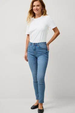 Ellos Jeans > Collection Smala stretchjeans med hög midja