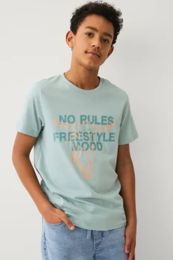 Clearance Collection T-shirt med stort tryck fram Toppar & T-Shirts