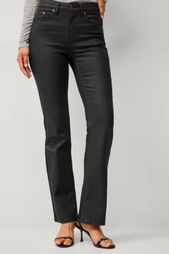 Ellos Jeans > Collection Utsvängda jeans med coatad yta