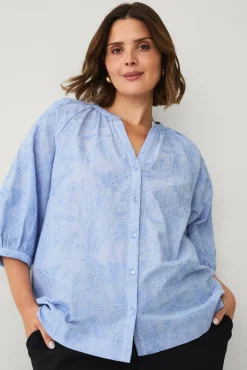 Clearance Pus coection Bus med broderi Skjortor & Blusar