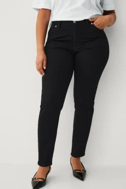 Ellos Jeans > Plus collection Smala jeans med hög midja