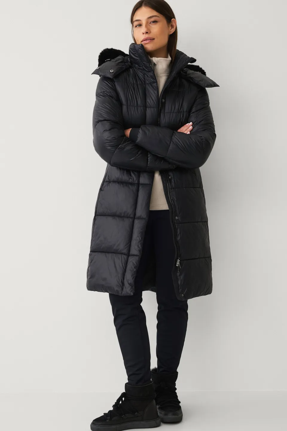 Áhkká Ytterkläder|Ytterkläder > Parkas Gold Shiny Parka w Detachable Hood