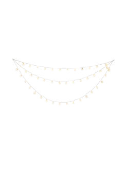 New Gardinslinga 44 snöflingor LED 125cm Ljusslingor