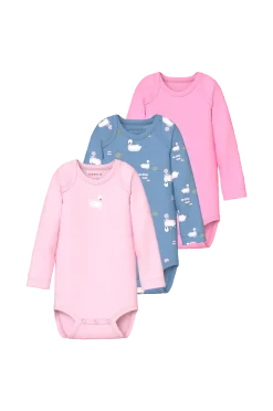 Clearance baby Bodys nbfBody LS Swan 3-pack Bodies