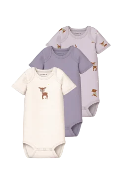 Discount baby Bodys nbfBody SS Deer 3-pack Bodies
