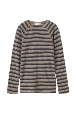 Clearance Underställströja nkmWang Wool Needle LS Top Stripe Underkläder